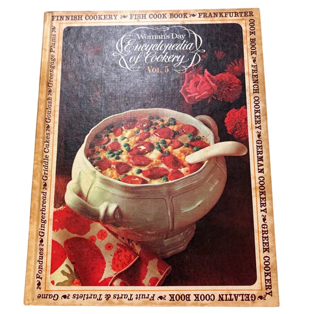 Vtg 1966 Womans Day‎ Encyclopedia of Cookery Vol 5 Retro Kitchen Grandmacore MCM